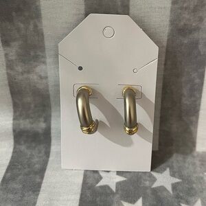 Silver and gold earrings